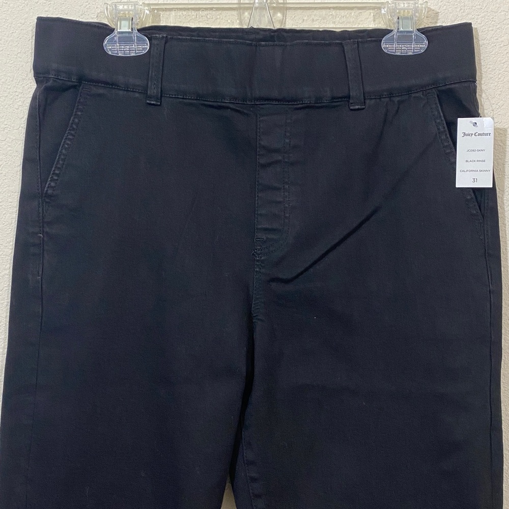 JUICY COUTURE California Skinny Pull-on Black Jean Pants Women's Size 31